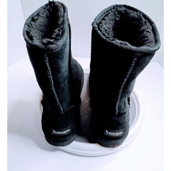 Koolaburra By UGG Womens Black Suede Ankle Boots With Faux Fur Lining Size 10 US - Picture 6 of 7